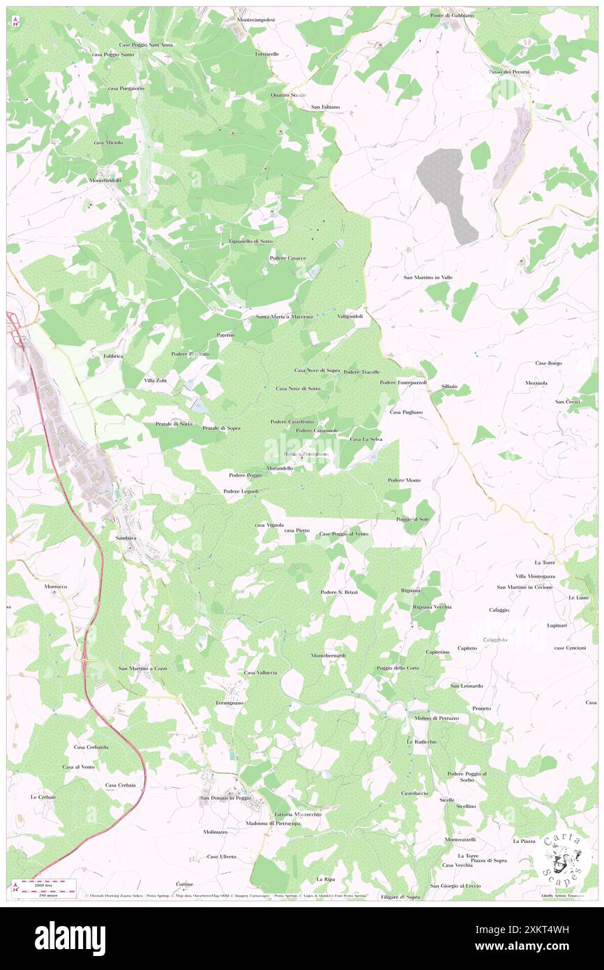 Badia a Passignano, Provinz Florenz, IT, Italien, Toskana, n 43 34' 39''', N 11 14' 50''', Karte, Cartascapes Map, veröffentlicht 2024. Erkunden Sie Cartascapes, eine Karte, die die vielfältigen Landschaften, Kulturen und Ökosysteme der Erde enthüllt. Reisen Sie durch Zeit und Raum und entdecken Sie die Verflechtungen der Vergangenheit, Gegenwart und Zukunft unseres Planeten. Stockfoto