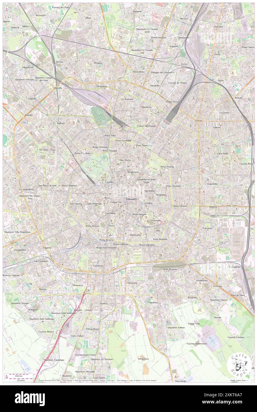 Park Hyatt Mailand, Città metropolitana di Milano, IT, Italien, Lombardei, N 45 27' 57'', N 9 11' 20'', Karte, Cartascapes Map, veröffentlicht 2024. Erkunden Sie Cartascapes, eine Karte, die die vielfältigen Landschaften, Kulturen und Ökosysteme der Erde enthüllt. Reisen Sie durch Zeit und Raum und entdecken Sie die Verflechtungen der Vergangenheit, Gegenwart und Zukunft unseres Planeten. Stockfoto