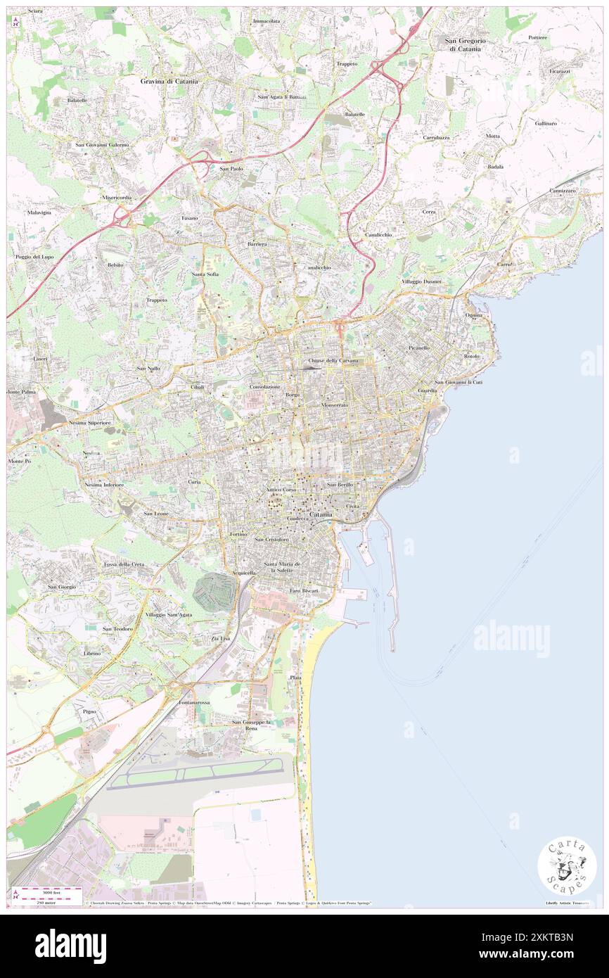 Teatro Metropolitan, Catania, IT, Italien, Sizilien, n 37 30' 35'', N 15 5' 4'', Karte, Cartascapes Map, veröffentlicht 2024. Erkunden Sie Cartascapes, eine Karte, die die vielfältigen Landschaften, Kulturen und Ökosysteme der Erde enthüllt. Reisen Sie durch Zeit und Raum und entdecken Sie die Verflechtungen der Vergangenheit, Gegenwart und Zukunft unseres Planeten. Stockfoto