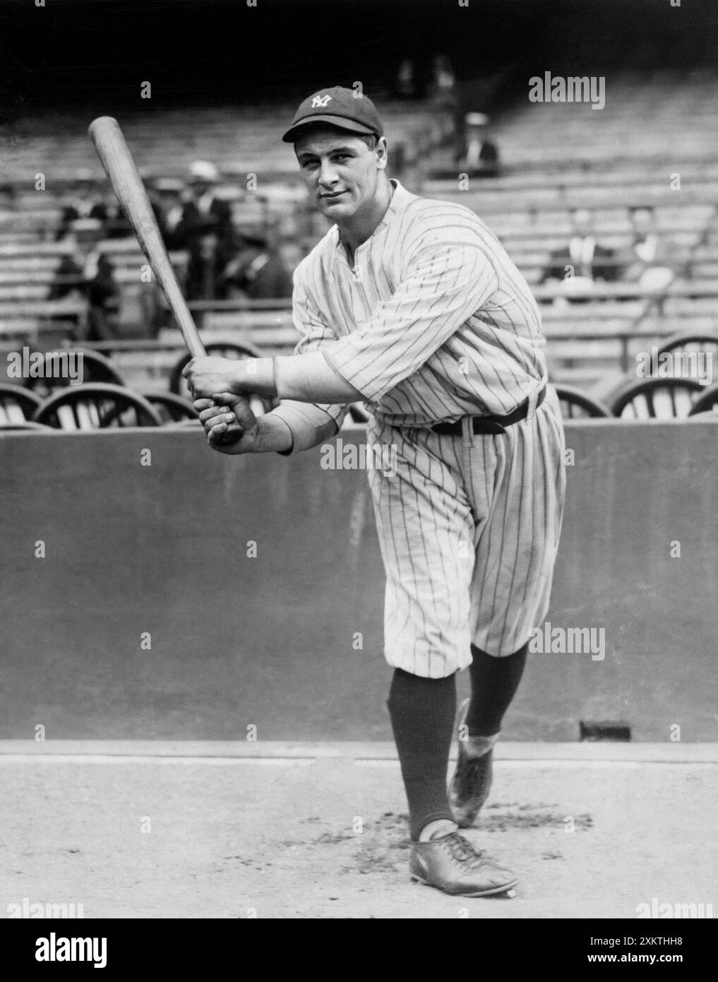 Lou Gehrig. Porträt des amerikanischen Baseballspielers Henry Louis Gehrig Jr. (* Heinrich Ludwig Gehrig, 1903–1941) in New York Yankees Uniform, 1923 Stockfoto