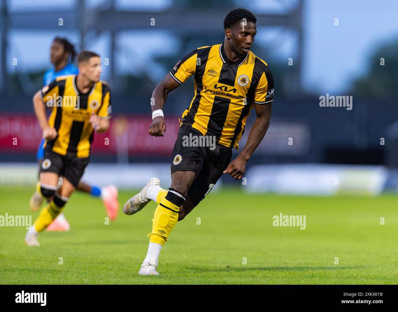 Pemi Aderoju, Boston United Vs Peterborough United, Vorsaison Friendly, Jakemans Community Stadium, Boston, Lincolnshire, UK 23.07.2024 Stockfoto