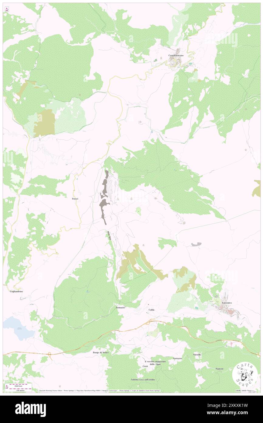 M. Alpi, Provincia di Potenza, IT, Italien, Basilikat, n 40 7' 16'', N 15 58' 28'', Karte, Cartascapes Map, veröffentlicht 2024. Erkunden Sie Cartascapes, eine Karte, die die vielfältigen Landschaften, Kulturen und Ökosysteme der Erde enthüllt. Reisen Sie durch Zeit und Raum und entdecken Sie die Verflechtungen der Vergangenheit, Gegenwart und Zukunft unseres Planeten. Stockfoto