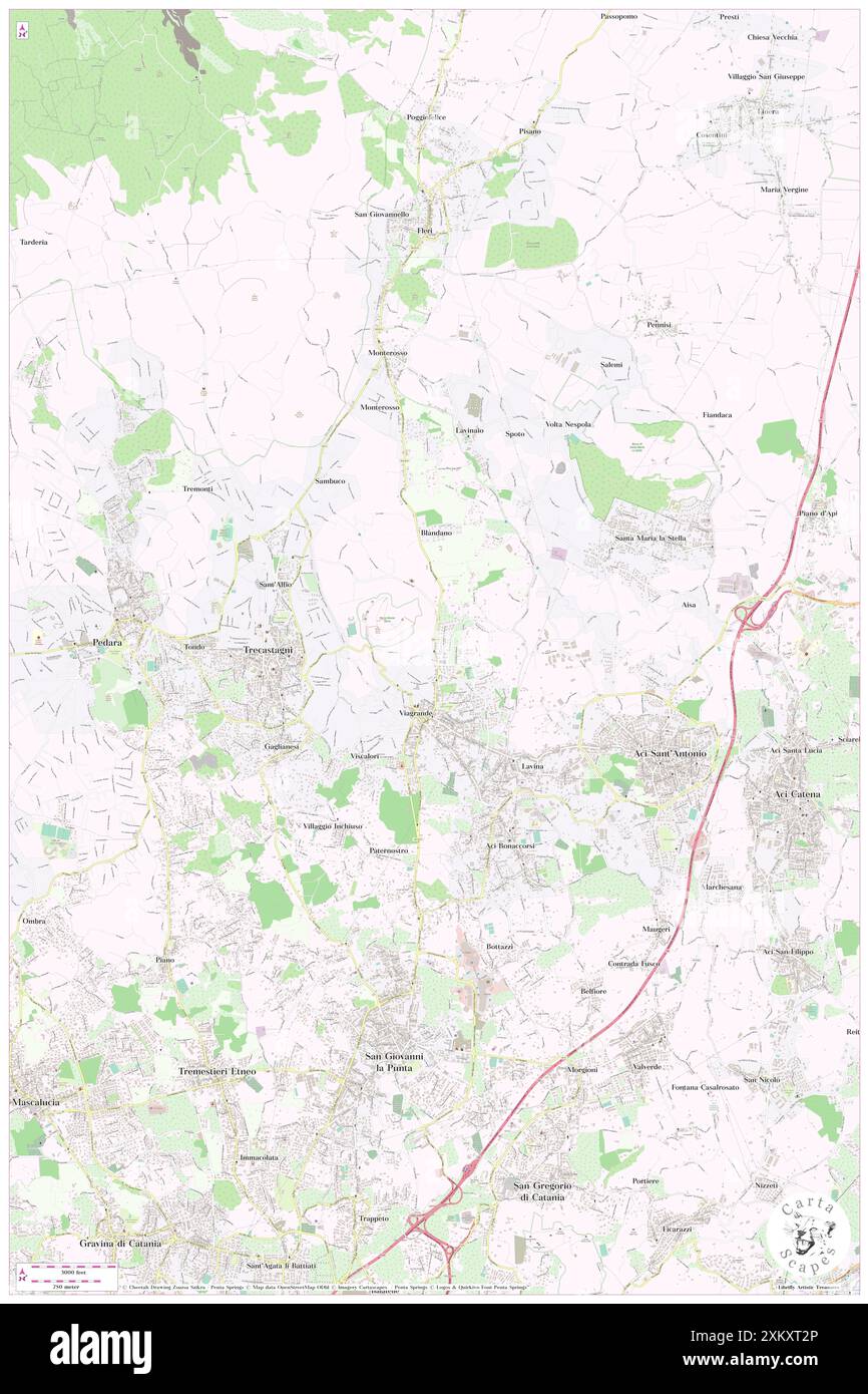 Azienda Vinicola Benanti, Catania, IT, Italien, Sizilien, n 37 36' 57'', N 15 5' 56'', Karte, Cartascapes Map, veröffentlicht 2024. Erkunden Sie Cartascapes, eine Karte, die die vielfältigen Landschaften, Kulturen und Ökosysteme der Erde enthüllt. Reisen Sie durch Zeit und Raum und entdecken Sie die Verflechtungen der Vergangenheit, Gegenwart und Zukunft unseres Planeten. Stockfoto