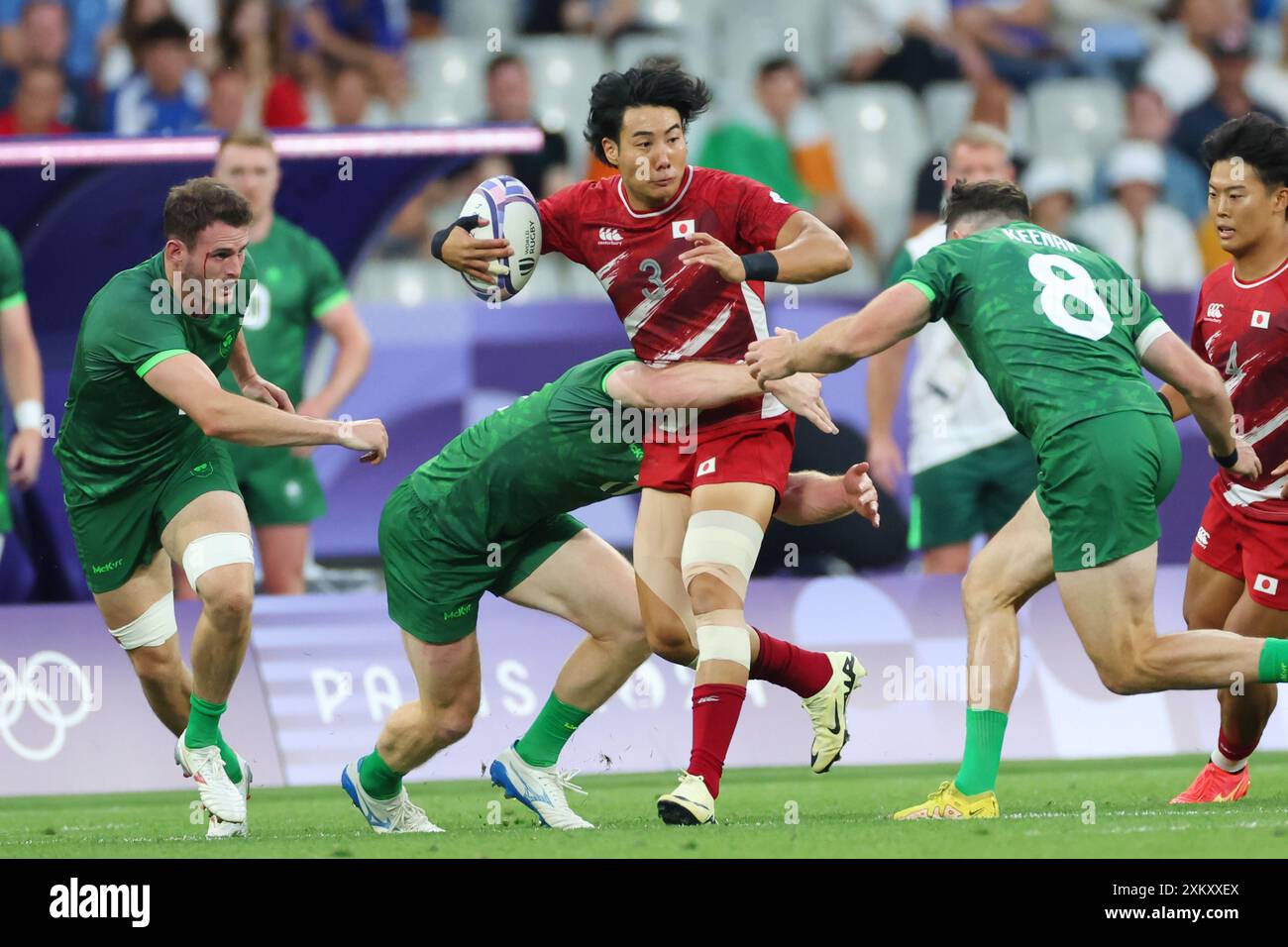 Saint-Denis, Frankreich. Juli 2024. Shotaro Tsuoka (JPN) Rugby : Vorphase der Männer während der Olympischen Spiele 2024 in Paris im Stade de France in Saint-Denis, Frankreich. Quelle: YUTAKA/AFLO SPORT/Alamy Live News Stockfoto