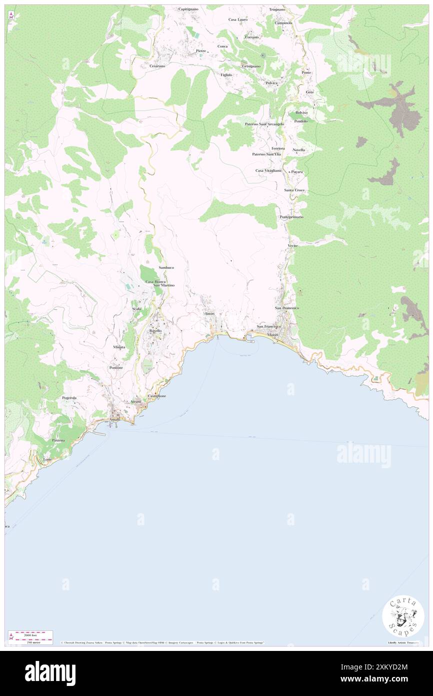 Resti di Villa Romana e Antiquarium, Provincia di Salerno, IT, Italien, Kampanien, n 40 39' 2'', N 14 37' 36'', Karte, Cartascapes Map, veröffentlicht 2024. Erkunden Sie Cartascapes, eine Karte, die die vielfältigen Landschaften, Kulturen und Ökosysteme der Erde enthüllt. Reisen Sie durch Zeit und Raum und entdecken Sie die Verflechtungen der Vergangenheit, Gegenwart und Zukunft unseres Planeten. Stockfoto