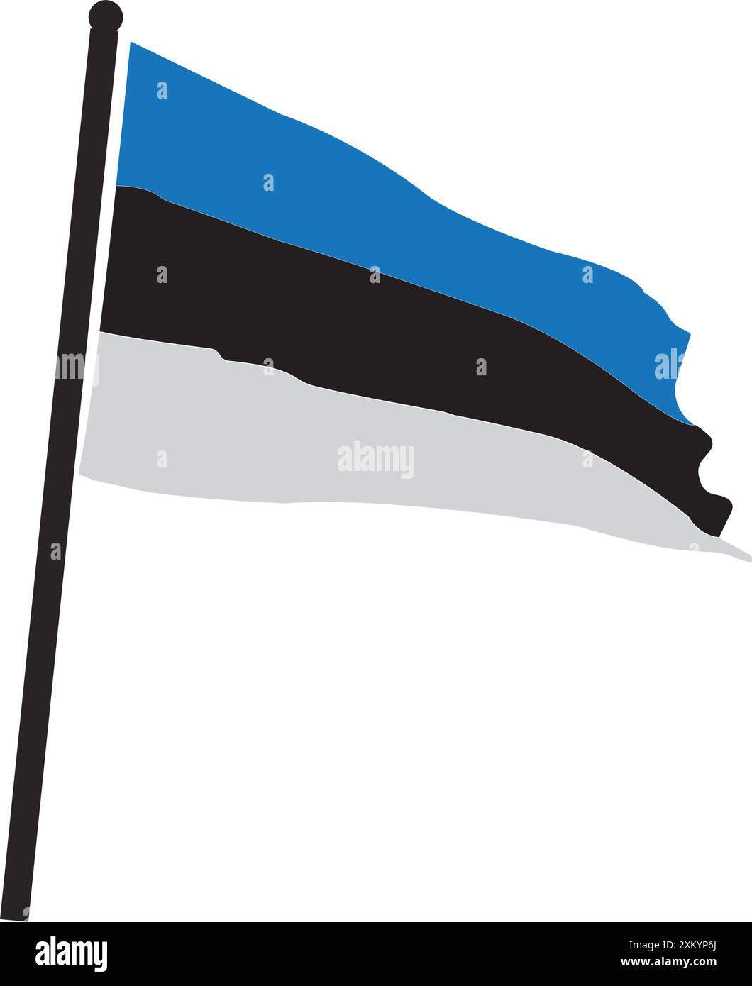 Estnische Flagge Icon Vektor Illustration Design Stock Vektor