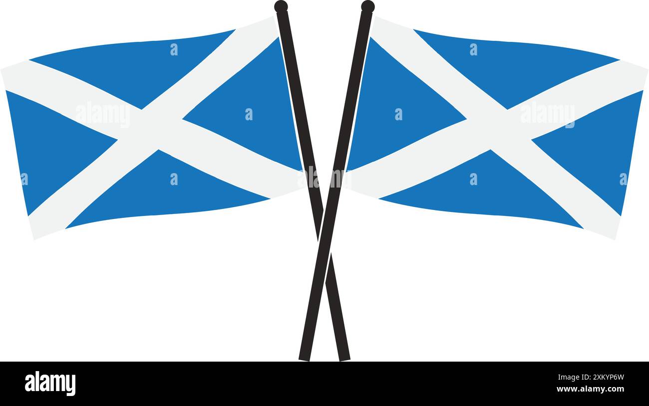 Schottland Flagge Symbol Vektor Illustration Symbol Design Stock Vektor