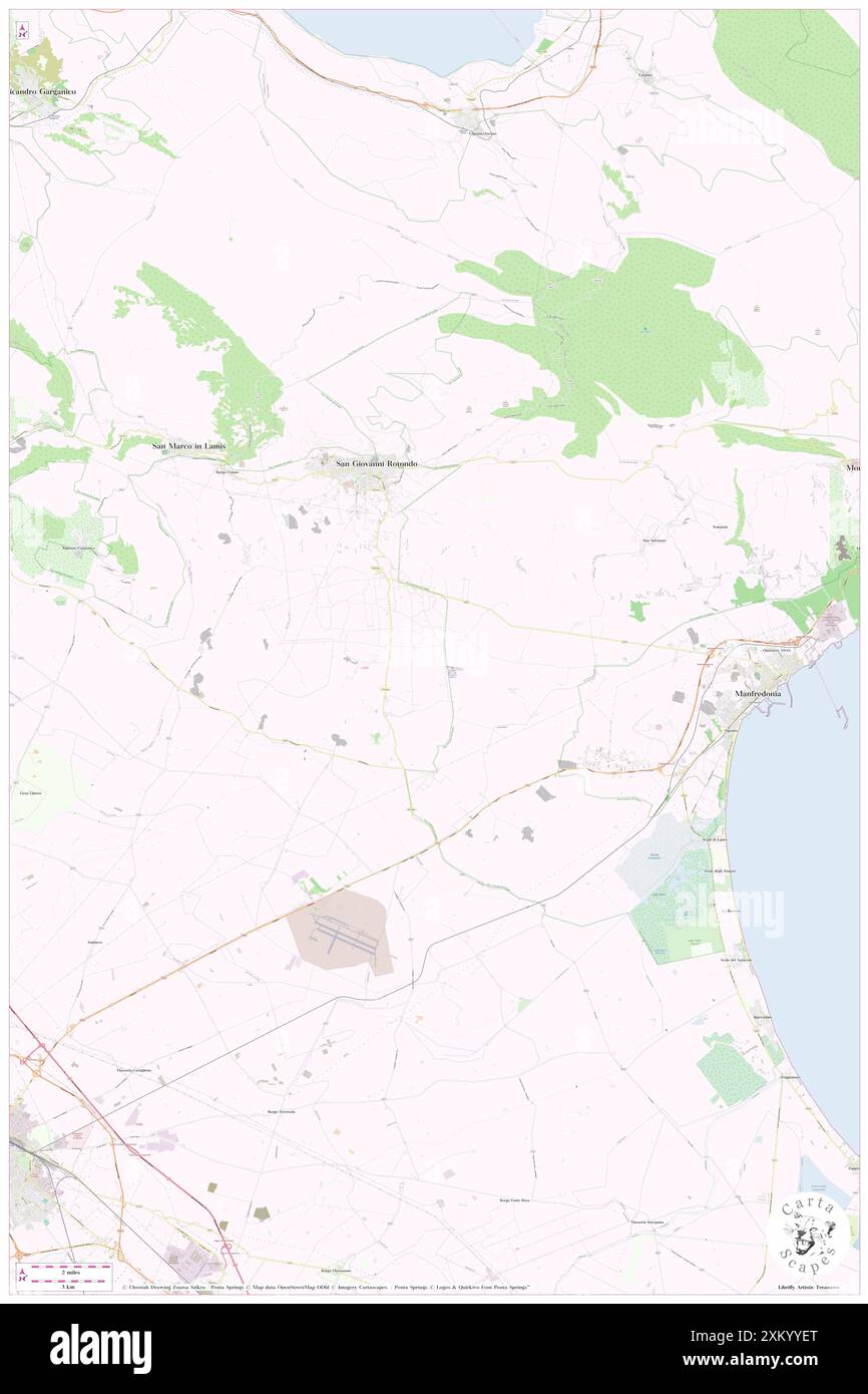 San Giovanni Rotondo, Provincia di Foggia, IT, Italien, Apulien, n 41 42' 23'', N 15 43' 39'', Karte, Cartascapes Map, veröffentlicht 2024. Erkunden Sie Cartascapes, eine Karte, die die vielfältigen Landschaften, Kulturen und Ökosysteme der Erde enthüllt. Reisen Sie durch Zeit und Raum und entdecken Sie die Verflechtungen der Vergangenheit, Gegenwart und Zukunft unseres Planeten. Stockfoto