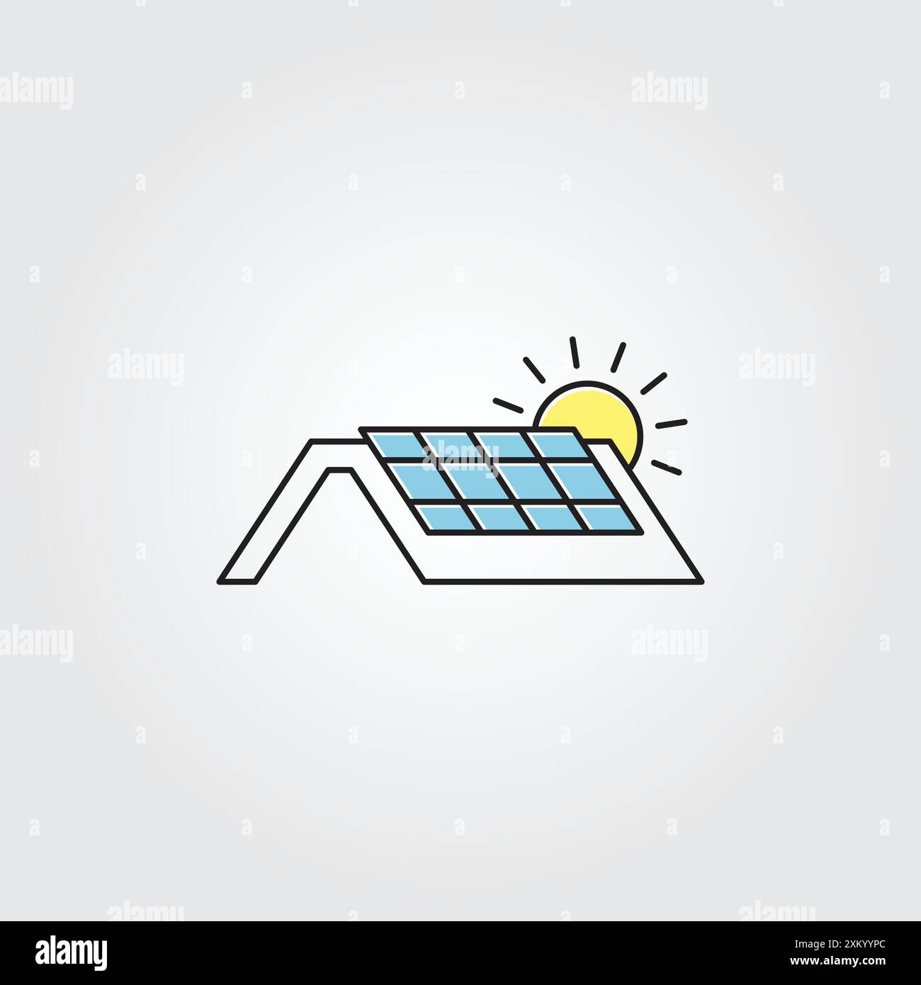 Symbol für Solarmodul für Energy Solutions Logo Stock Vektor