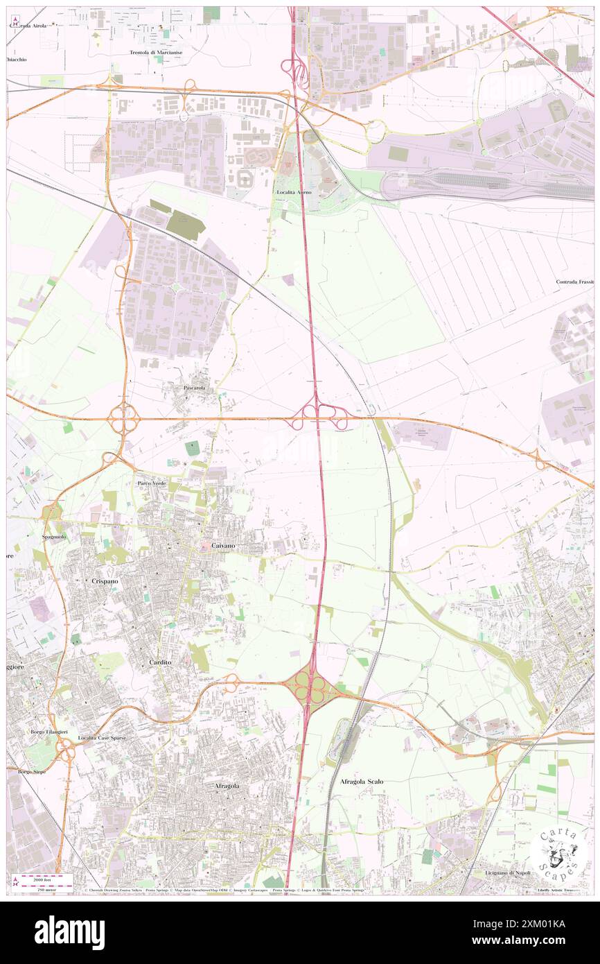 Caivano, Neapel, IT, Italien, Kampanien, n 40 57' 27'', N 14 18' 21'', Karte, Cartascapes Map, veröffentlicht 2024. Erkunden Sie Cartascapes, eine Karte, die die vielfältigen Landschaften, Kulturen und Ökosysteme der Erde enthüllt. Reisen Sie durch Zeit und Raum und entdecken Sie die Verflechtungen der Vergangenheit, Gegenwart und Zukunft unseres Planeten. Stockfoto