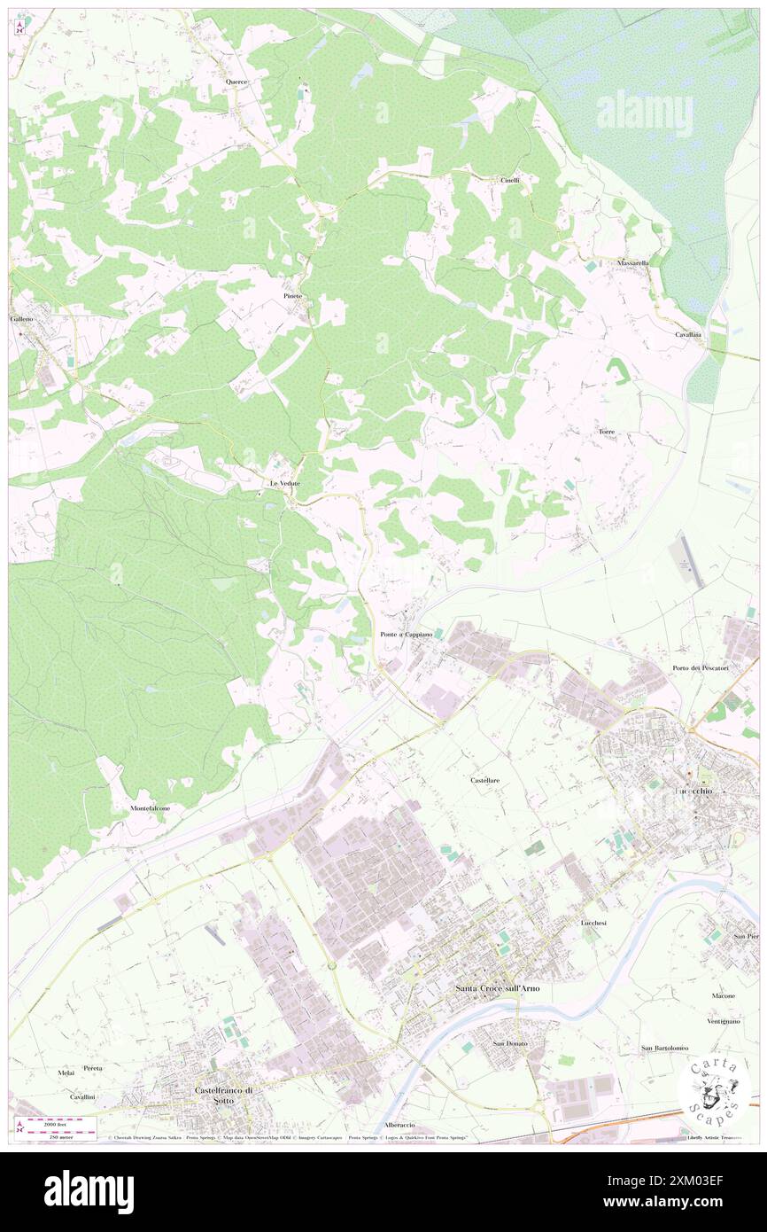 Ponte a Cappiano, Provinz Florenz, IT, Italien, Toskana, n 43 45' 0'', N 10 46' 0'', Karte, Cartascapes Map, veröffentlicht 2024. Erkunden Sie Cartascapes, eine Karte, die die vielfältigen Landschaften, Kulturen und Ökosysteme der Erde enthüllt. Reisen Sie durch Zeit und Raum und entdecken Sie die Verflechtungen der Vergangenheit, Gegenwart und Zukunft unseres Planeten. Stockfoto