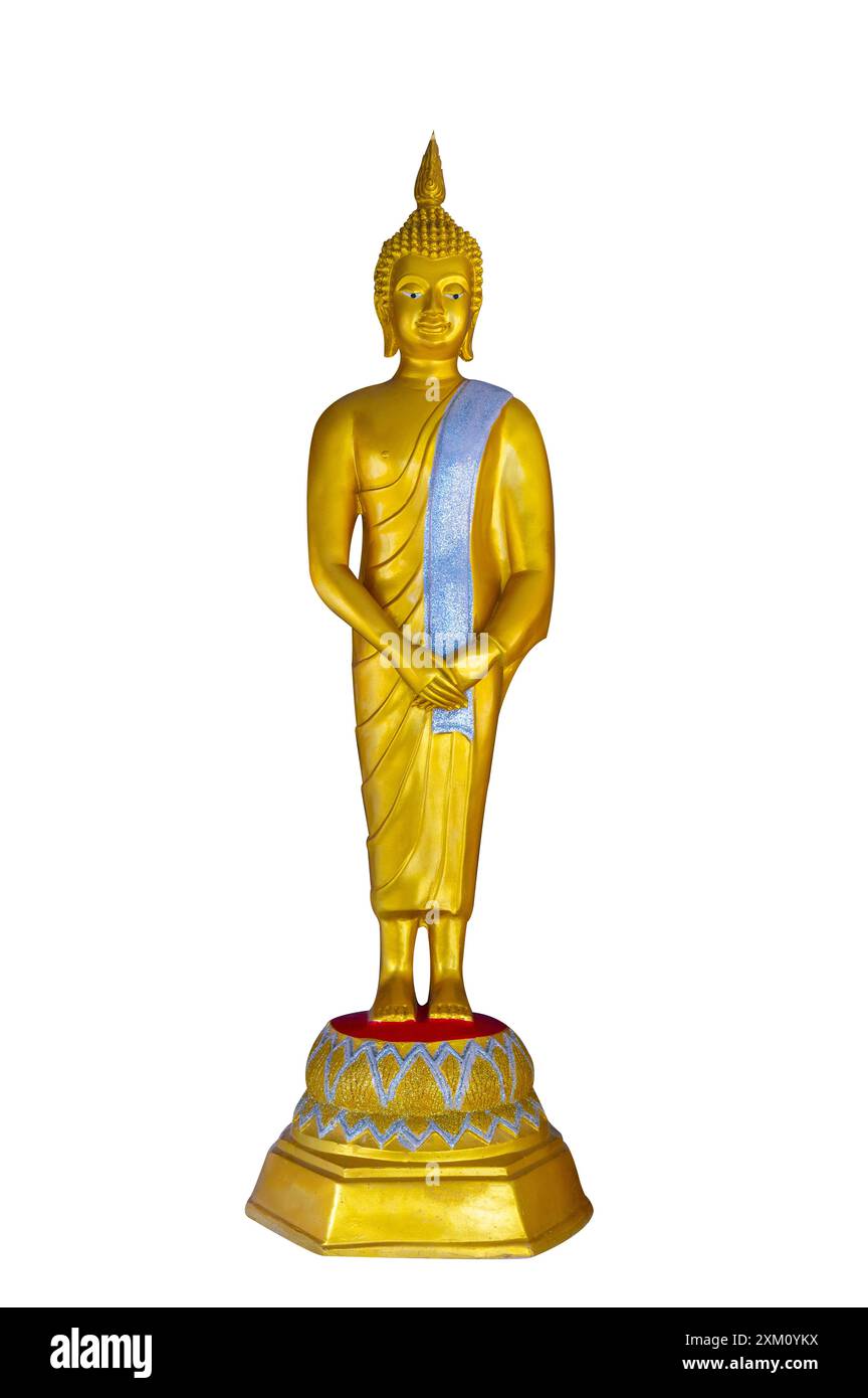 Buddha-Bild auf weißem Hintergrund isolieren Stockfoto