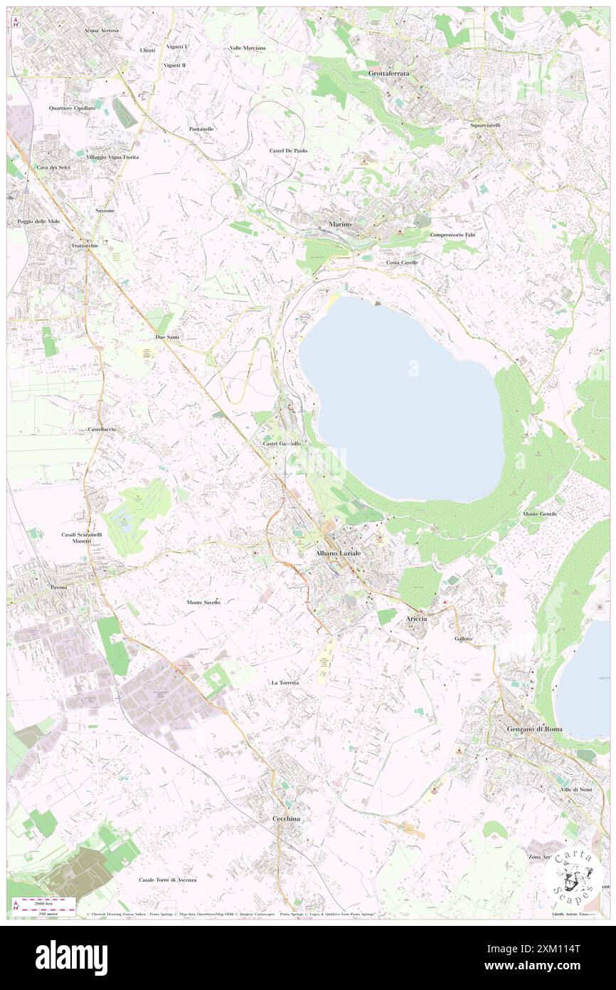 Alba Longa, Città metropolitana di Roma Capitale, IT, Italien, Latium, N 41 44' 24''', N 12 39' 11'', Karte, Cartascapes Map, veröffentlicht 2024. Erkunden Sie Cartascapes, eine Karte, die die vielfältigen Landschaften, Kulturen und Ökosysteme der Erde enthüllt. Reisen Sie durch Zeit und Raum und entdecken Sie die Verflechtungen der Vergangenheit, Gegenwart und Zukunft unseres Planeten. Stockfoto