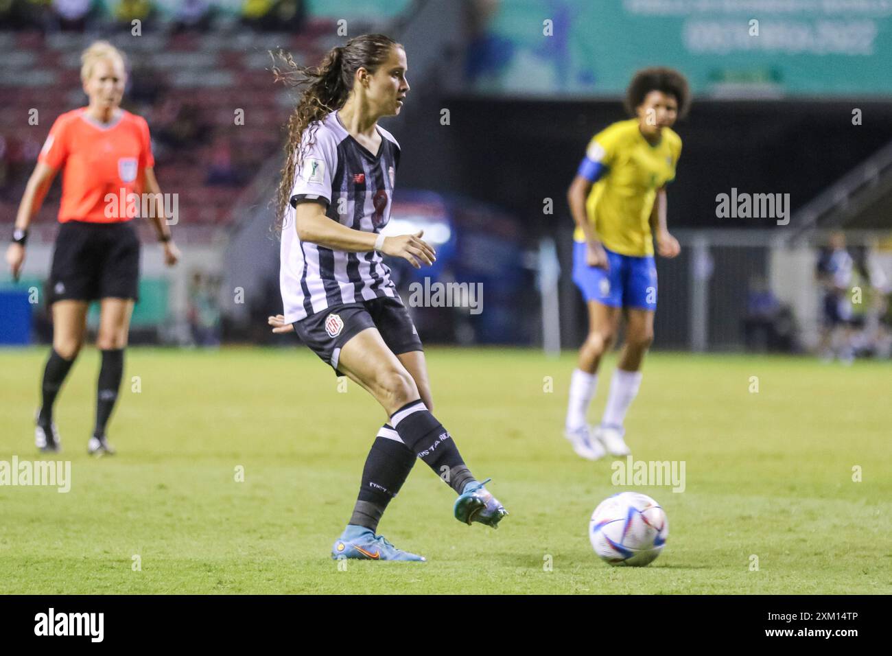 Maria Paula Salas aus Costa Rica während des Spiels Costa Rica gegen Brasilien am 16. August 2022 bei der FIFA U-20-Frauen-Weltmeisterschaft Costa Rica. (Foto: Martín Fonse Stockfoto