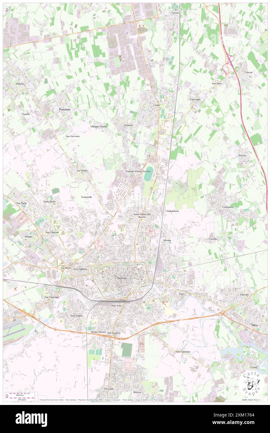 Fair Play, Provincia di Treviso, IT, Italien, Venetien, n 45 41' 9'', N 12 15' 2'', Karte, Cartascapes Map, veröffentlicht 2024. Erkunden Sie Cartascapes, eine Karte, die die vielfältigen Landschaften, Kulturen und Ökosysteme der Erde enthüllt. Reisen Sie durch Zeit und Raum und entdecken Sie die Verflechtungen der Vergangenheit, Gegenwart und Zukunft unseres Planeten. Stockfoto