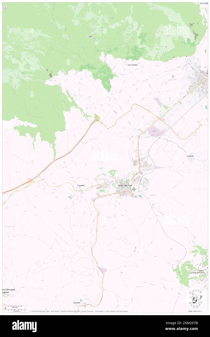 Isola del Liri, Provincia di Frosinone, IT, Italien, Latium, n 41 41' 14'', N 13 34' 49'', Karte, Cartascapes Map, veröffentlicht 2024. Erkunden Sie Cartascapes, eine Karte, die die vielfältigen Landschaften, Kulturen und Ökosysteme der Erde enthüllt. Reisen Sie durch Zeit und Raum und entdecken Sie die Verflechtungen der Vergangenheit, Gegenwart und Zukunft unseres Planeten. Stockfoto