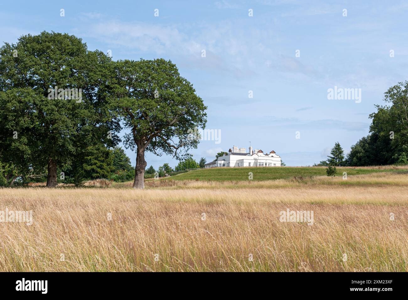 Knowle Park Nursing Home, Pflegeheim in einem Herrenhaus aus dem 19. Jahrhundert auf dem Hügel in Knowle Park, Cranleigh, Surrey, England, Großbritannien Stockfoto