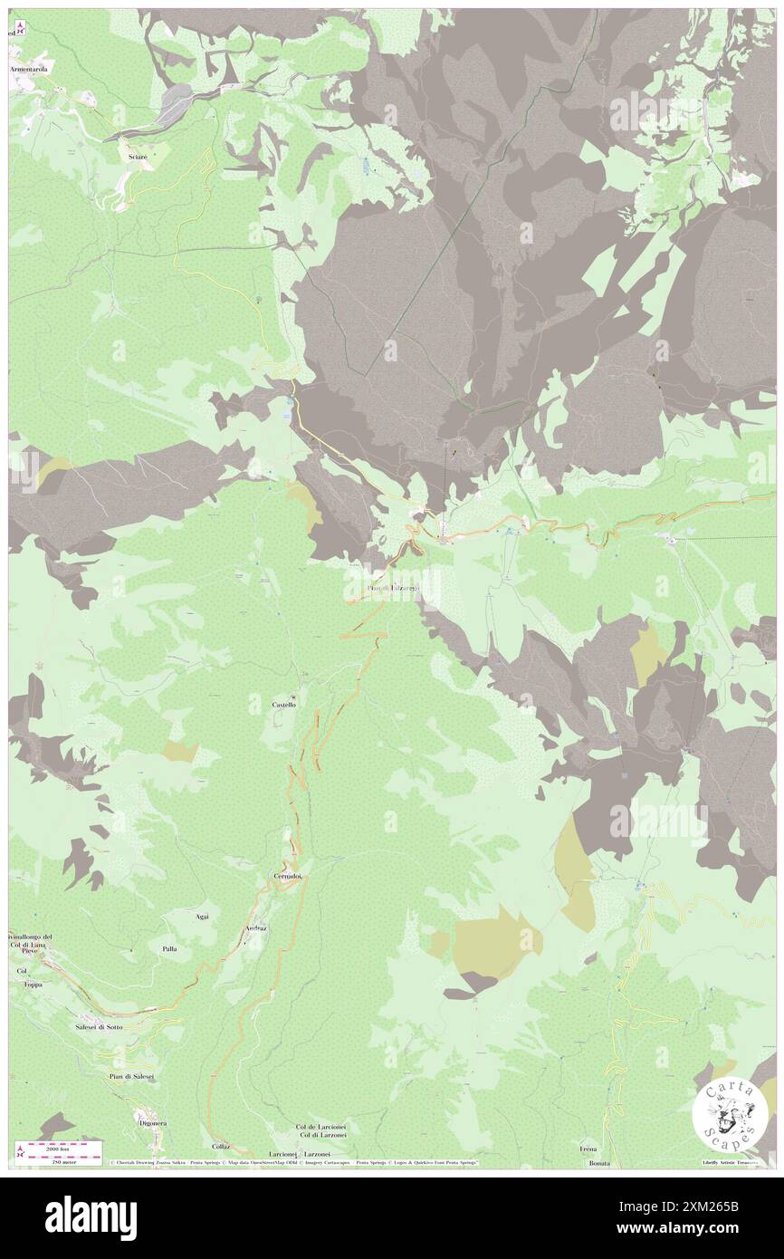 Pian Falzarego, Provincia di Belluno, IT, Italien, Veneto, n 46 30' 51'', N 12 0' 6'', Karte, Cartascapes Map, veröffentlicht 2024. Erkunden Sie Cartascapes, eine Karte, die die vielfältigen Landschaften, Kulturen und Ökosysteme der Erde enthüllt. Reisen Sie durch Zeit und Raum und entdecken Sie die Verflechtungen der Vergangenheit, Gegenwart und Zukunft unseres Planeten. Stockfoto