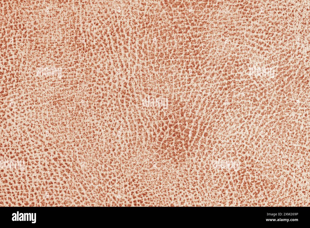 Orangefarbener Jacquard-Stoff mit abstrakter Shabby-Textur in Nahaufnahme, Makro. Polsterung, dekorative Stoffstruktur für Vorhänge, Leinwand für Wohnkultur. Hintergrund Stockfoto