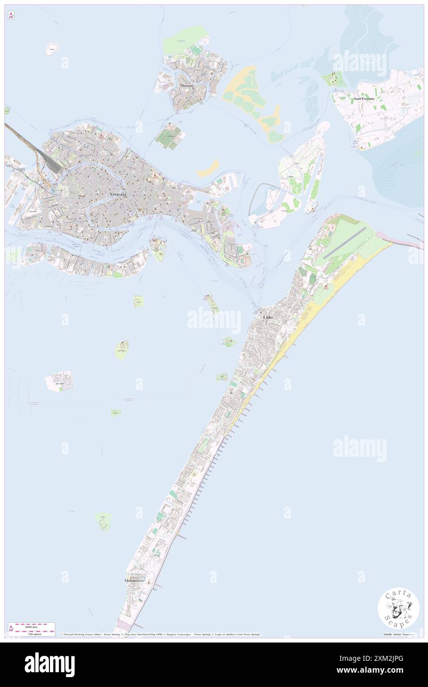 Canale di San Servolo, Provincia di Venezia, IT, Italien, Veneto, n 45 24' 56''', N 12 21' 27'', Karte, Cartascapes Map, veröffentlicht 2024. Erkunden Sie Cartascapes, eine Karte, die die vielfältigen Landschaften, Kulturen und Ökosysteme der Erde enthüllt. Reisen Sie durch Zeit und Raum und entdecken Sie die Verflechtungen der Vergangenheit, Gegenwart und Zukunft unseres Planeten. Stockfoto