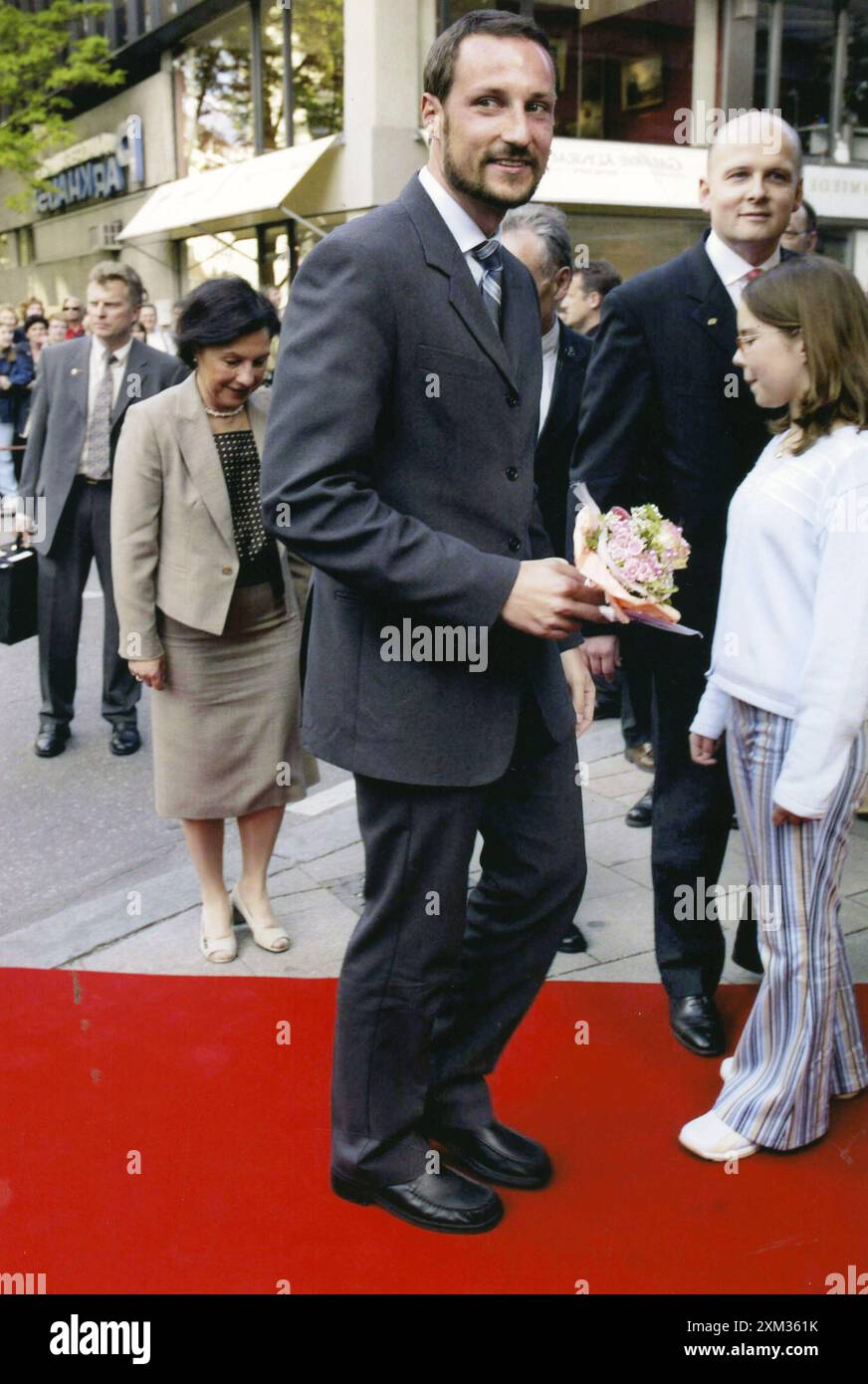 12-05-2002 Monaco Archivio Storico Olycom/LaPresse Haakon Magnus di Norvegia (Oslo, 20 luglio 1973) è il secondogenito e l'unico figlio maschio di Re Harald V di Norvegia e della regina Sonja. Nella Foto: Principe Haakon Magnus di Norvegiain in visita a Monaco germania auf dem Foto: Principe Haakon Magnus von Norwegen besucht Monaco, Deutschland Stockfoto