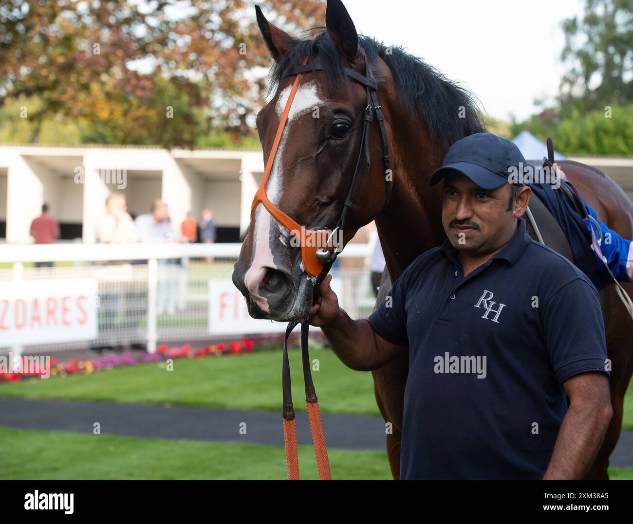 Windsor, Berkshire, Großbritannien. Juli 2024. Pferd Houstonn, geritten von Jockey Pat Dobbs, gewinnt die Download the Racing App 43 Now Maiden Stakes (Klasse 5) (Div II) (GBB Race) auf der Royal Windsor Racecourse in Windsor, Berkshire. Besitzerin Frau Johnny de la Hey, Trainer Richard Hannon, Marlborough, Züchter Sun Kingdom Pty Ltd, Sponsor Tote. Kredit: Maureen McLean/Alamy Stockfoto