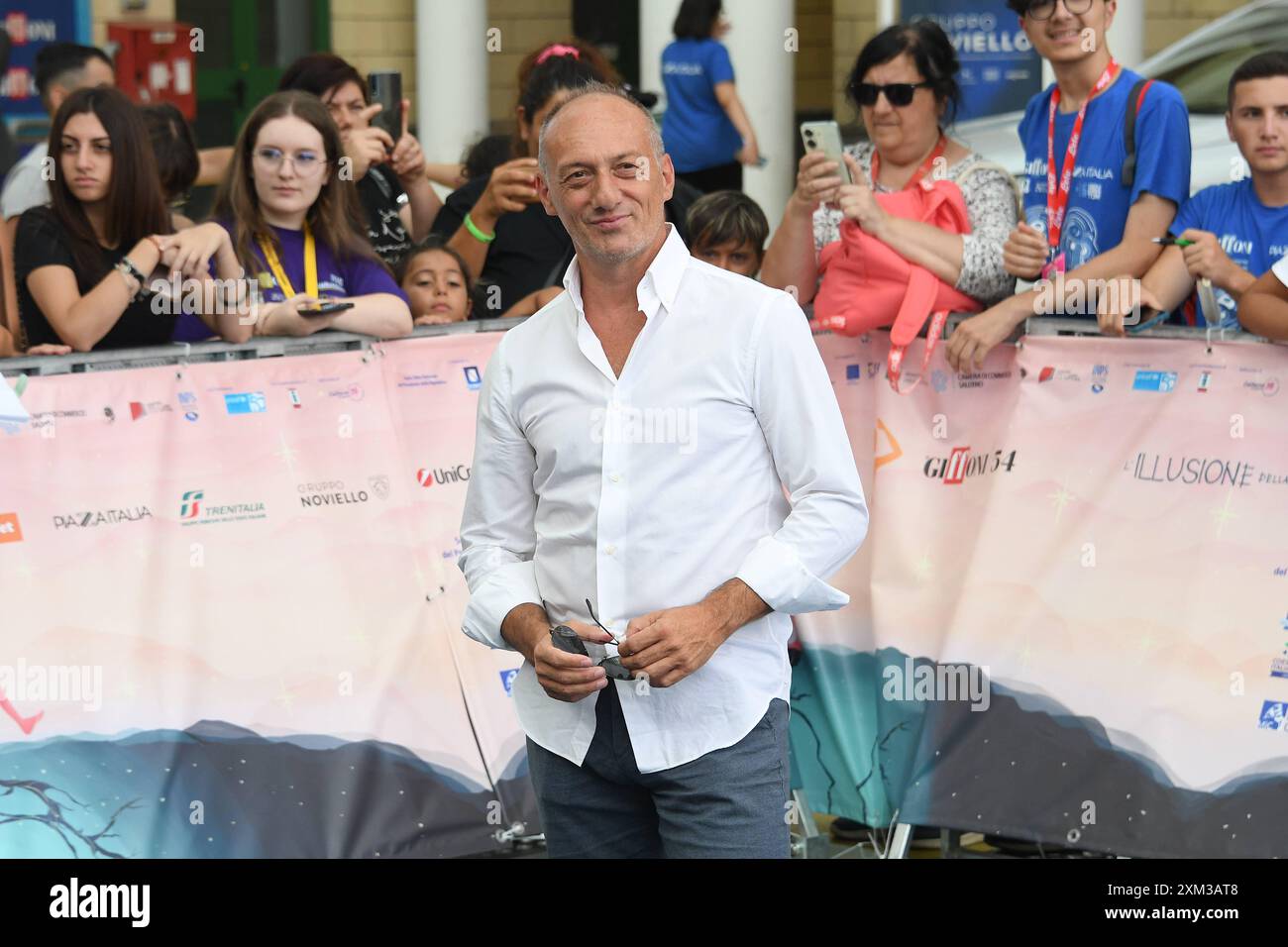 Giffoni Vallepiana, Italien, 25.07.2024, Giffoni Vallepiana Giffoni Festival 2024 Photocall Incanto, auf dem Foto: Pier Paolo Paganelli Stockfoto