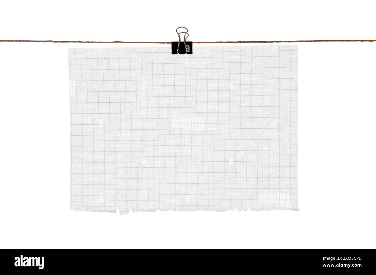 Preisschild an wäscheleine mit Papier klemme Stockfoto