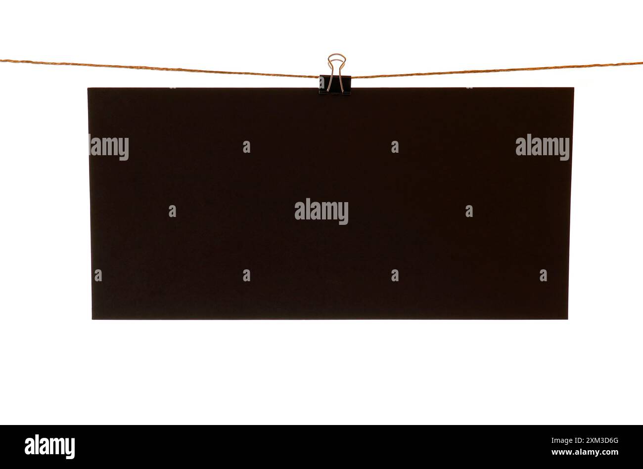 Preis tafel an wäscheleine mit Papier klemme Stockfoto