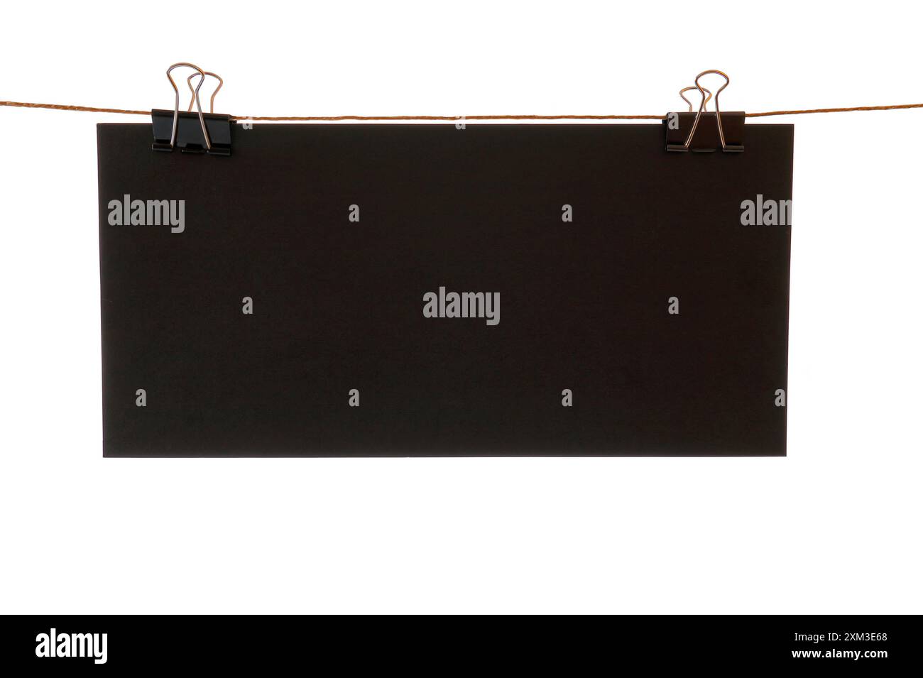 Preis tafel an wäscheleine mit Papier klemme Stockfoto