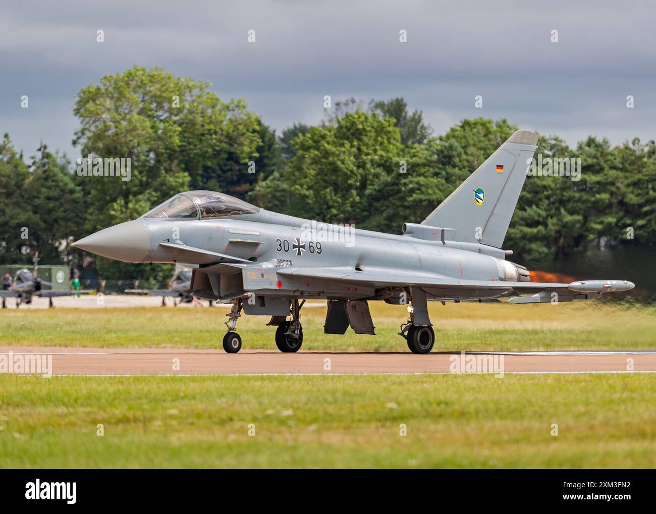 Deutsche Luftwaffe Eurofighter Typhoon, Royal International Air Tattoo 2024 bei RAF Fairford, Cirencester, Großbritannien, 20. Juli 2024 Stockfoto