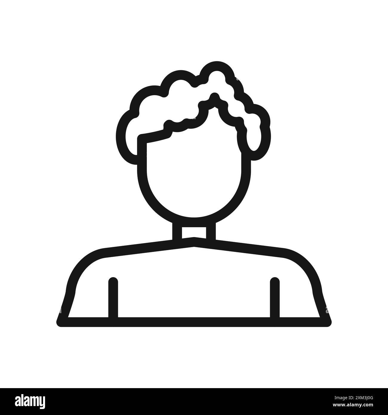 afro-amerikanische Frau oder Mädchen Ikone Schwarze Linie Kunstvektor in schwarz-weiß Umrisse Set Sammlung Zeichen Stock Vektor