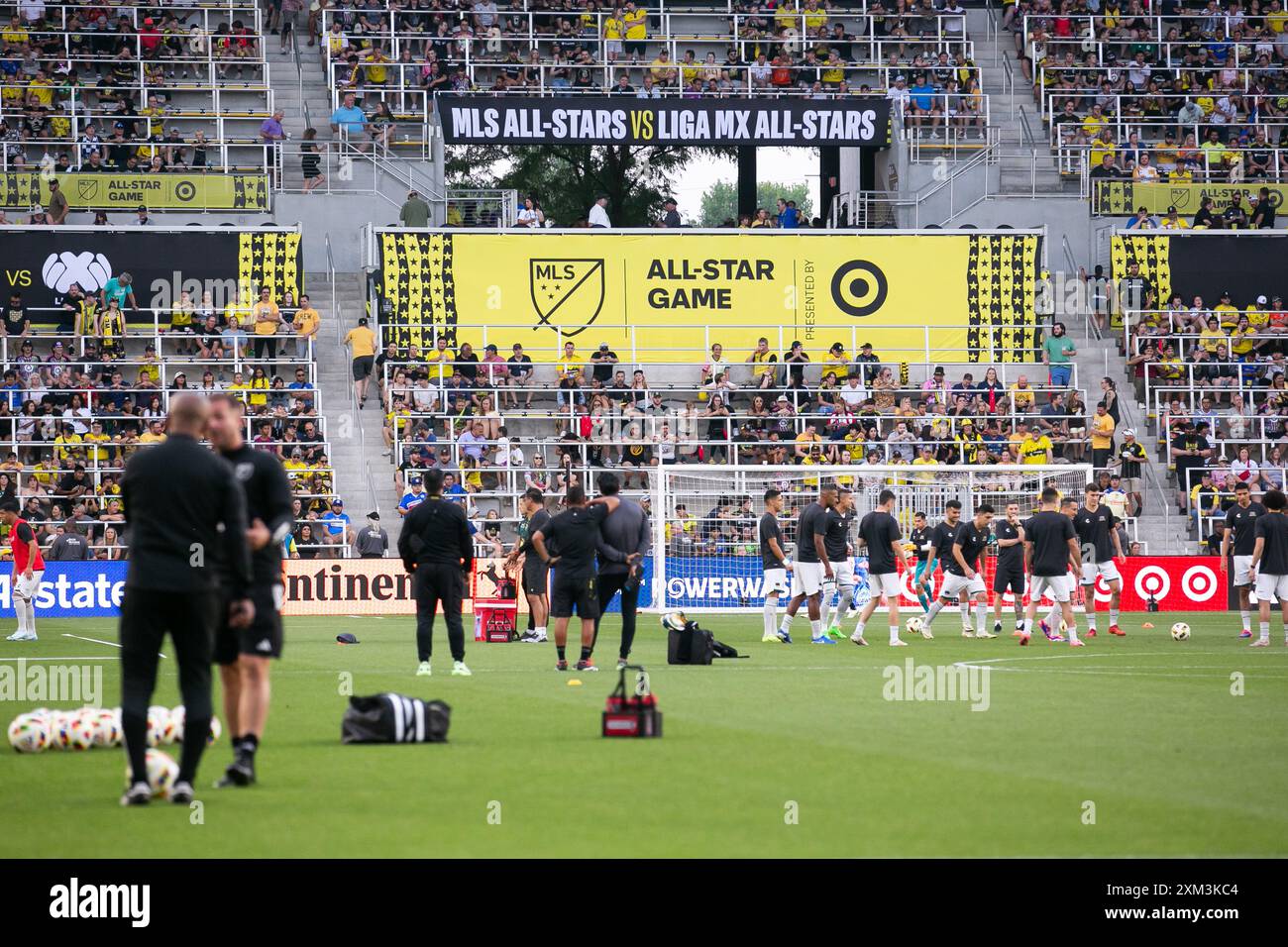 Columbus, Ohio, USA. Juli 2024. Das MLS All-Star Game zwischen MLS und Liga MX im Lower.com Field. Quelle: Kindell Buchanan/Alamy Live News Stockfoto