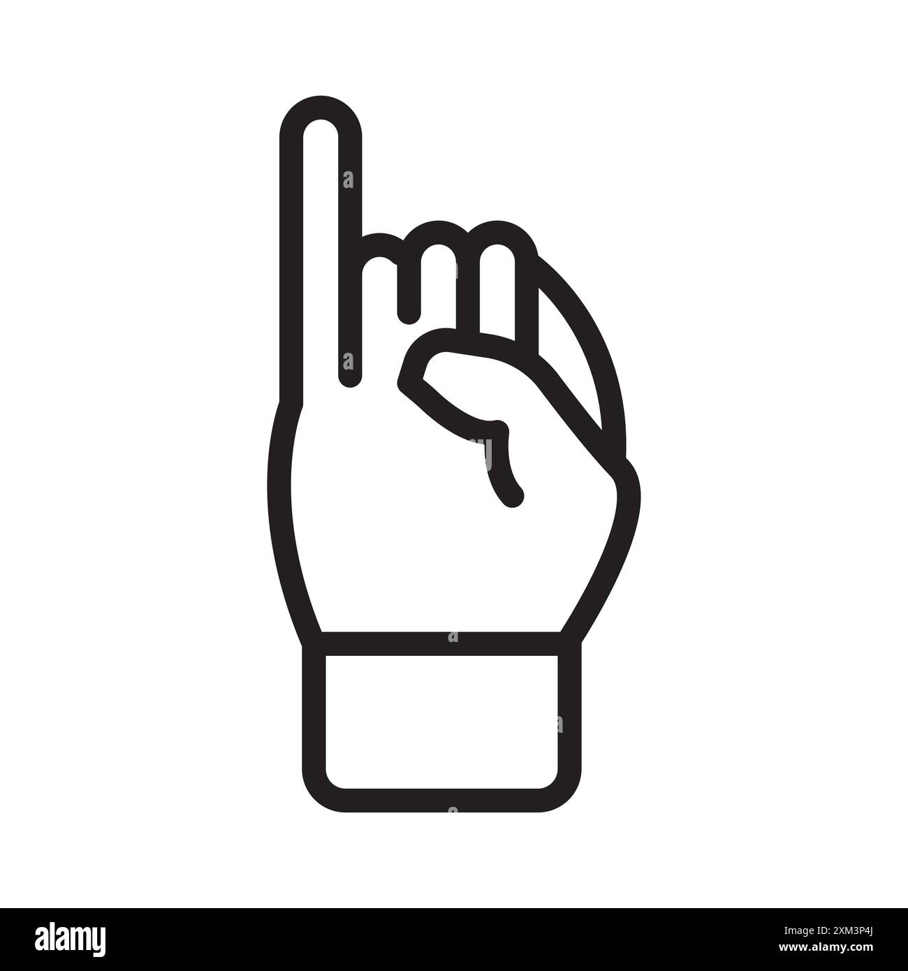 Pinky Finger Icon Schwarzer Linie Art Vektor in schwarz-weiß Umriss Set Sammlung Zeichen Stock Vektor