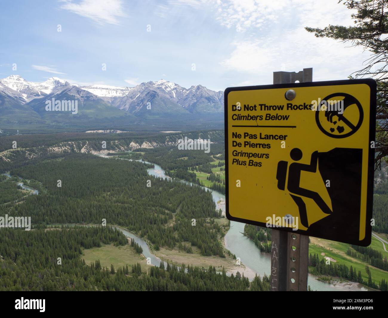 Kein Schild, Tunnel Mountain, Banff, Kanada Stockfoto