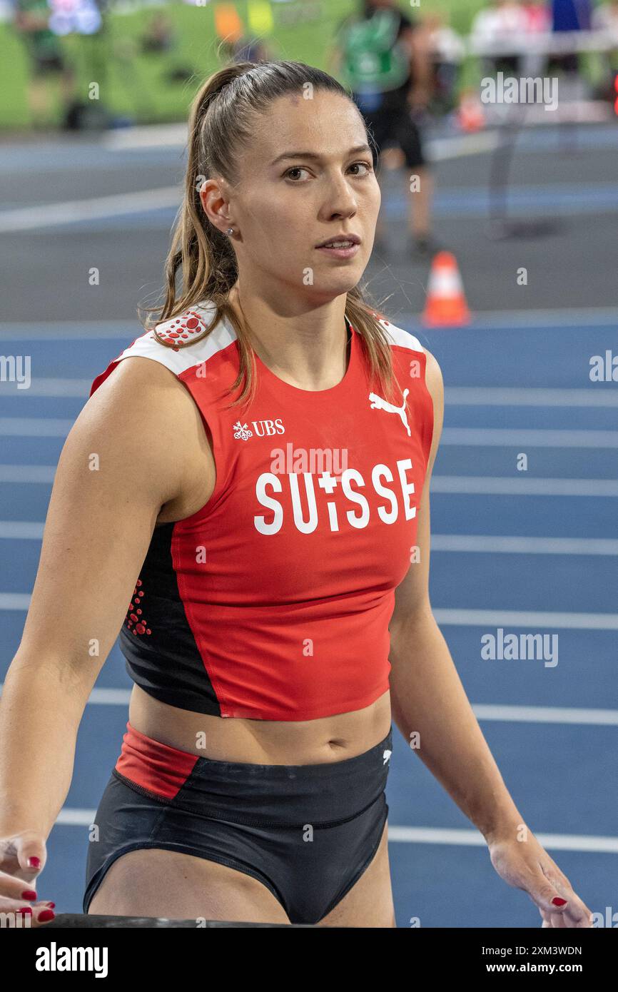 Angelica Moser (Schweiz), Goldmedaille der Frauen bei den Leichtathletik-Europameisterschaften Roma 2024, Olympiastadion, Rom, Italien Stockfoto