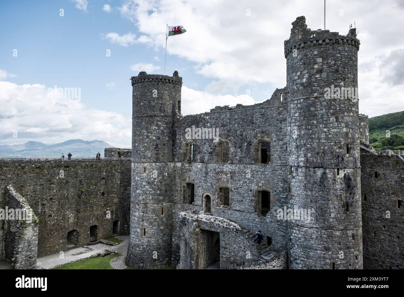 Harlech Castle, Harlech, Wales, Vereinigtes Königreich Stockfoto