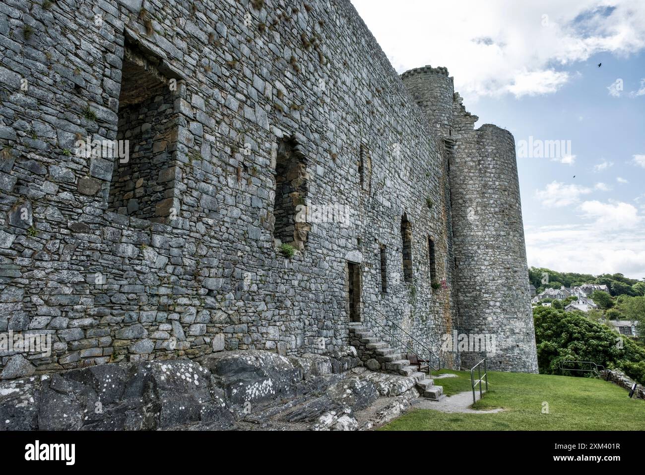 Harlech Castle, Harlech, Wales, Vereinigtes Königreich Stockfoto