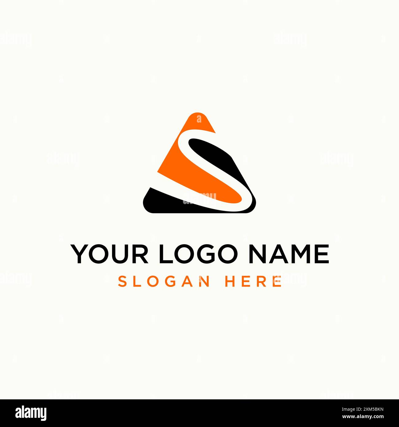 Logo Design Grafikkonzept Kreatives Premium Vektor Material erste Sport S Schriftart Emblem negatives Raumdreieck. Verwandte Monogrammtypographietechnologie Stock Vektor