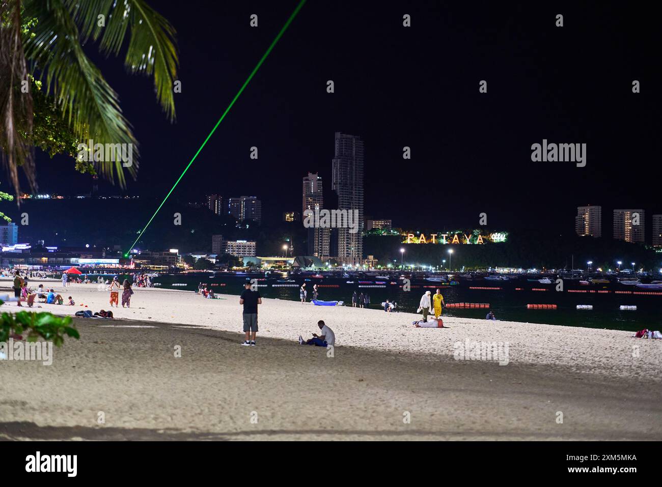 Pattaya Beach in Nighty, Thailand Stockfoto