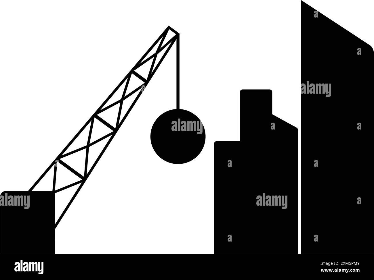 Illustration mit abbrechender Stahlkugel Stock Vektor