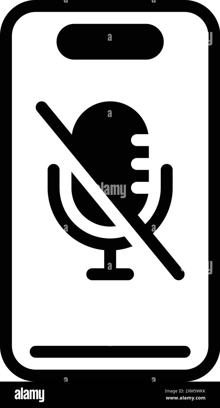 Symbol für keinen Ton, nein Stock Vektor