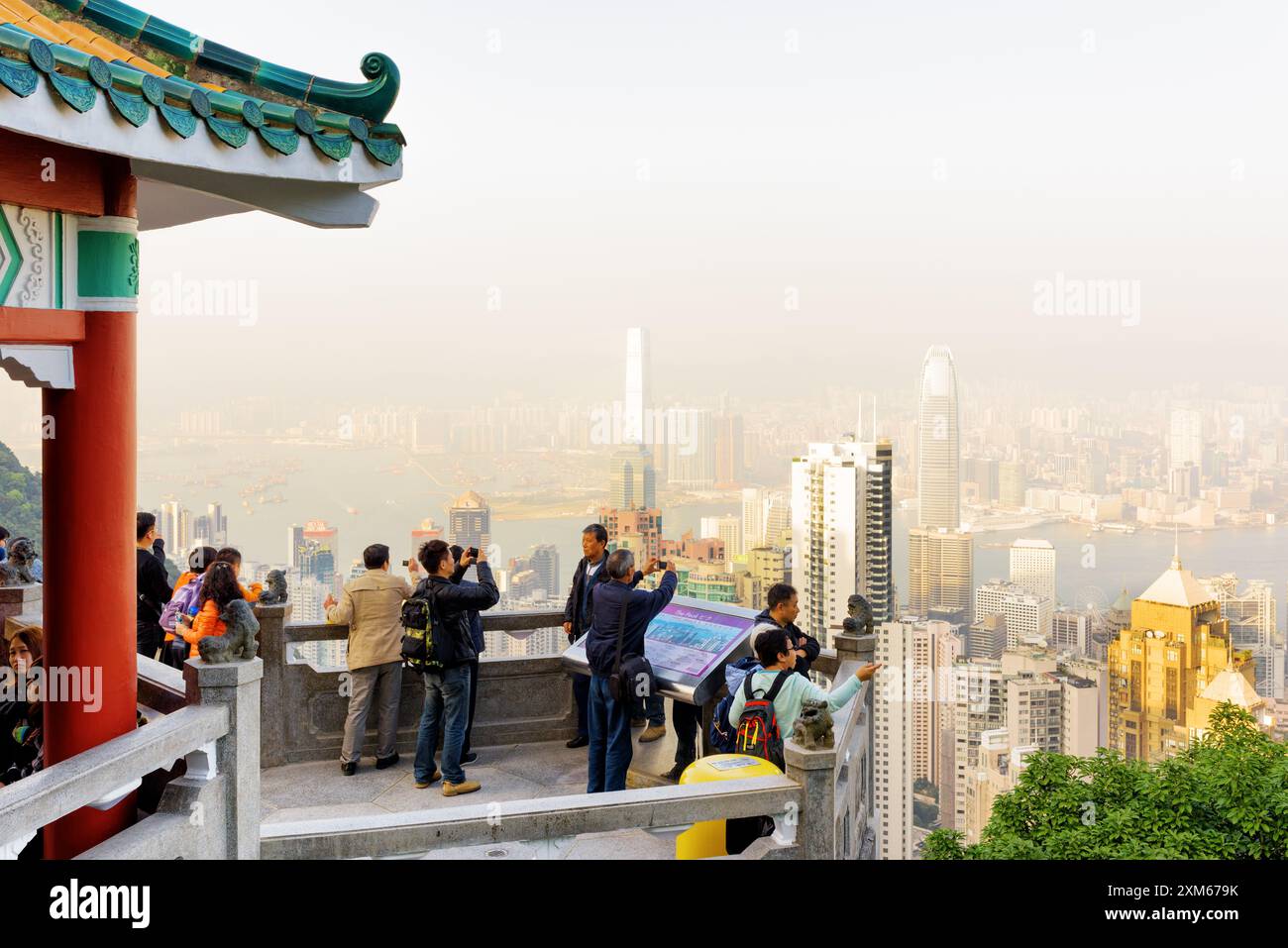 Aussichtspunkt des Victoria Peak in Hongkong Stockfoto