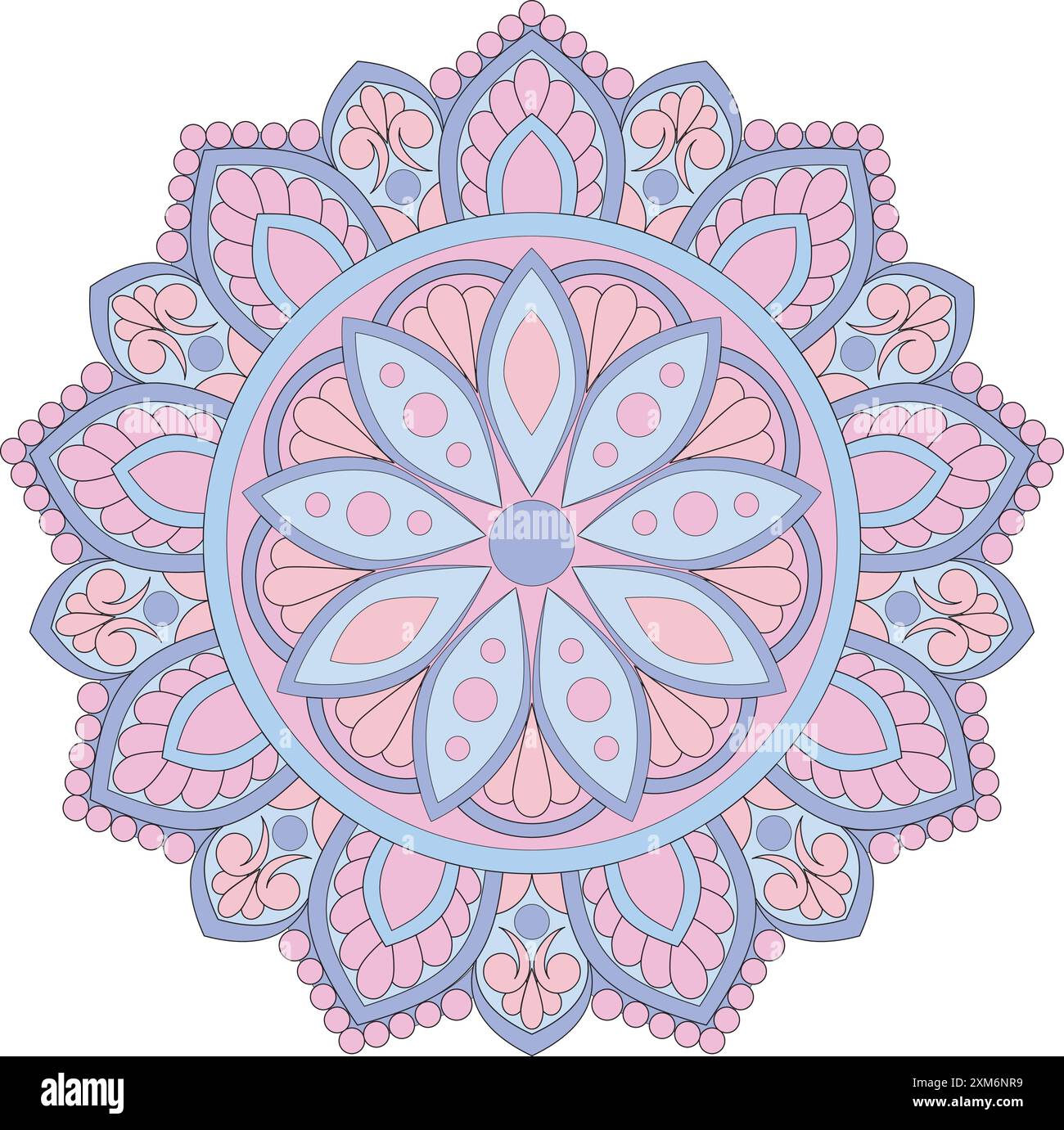 Dekoratives, Farbenfrohes Mandala-Design. Verzierung Vektor-Illustration. Stock Vektor