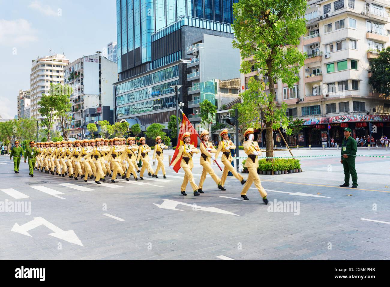 Militärparade in Ho-Chi-Minh-Stadt Stockfoto