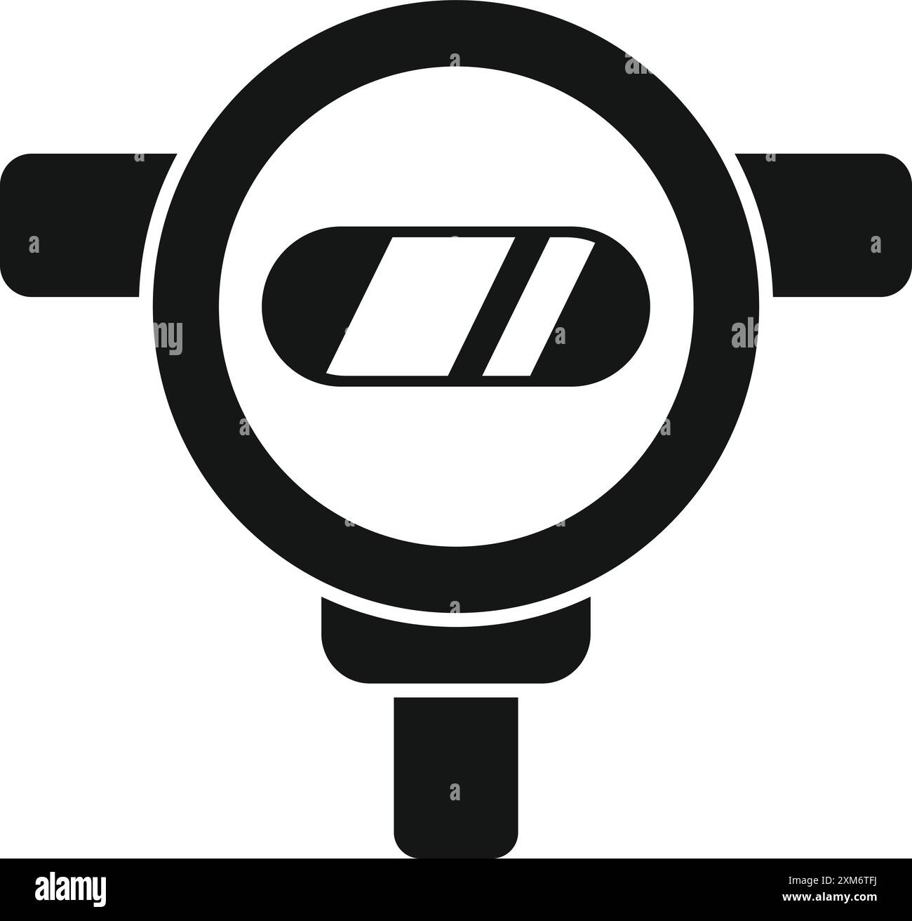 Einfaches Ampelsymbol, das ein Stoppsignal für Fahrzeuge anzeigt, die sich einer Kreuzung nähern Stock Vektor