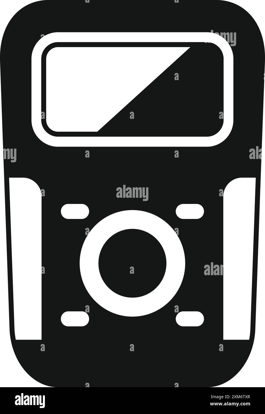 Elektrischer Zähler zur Messung des Stromverbrauchs in Schwarzweiß Stock Vektor
