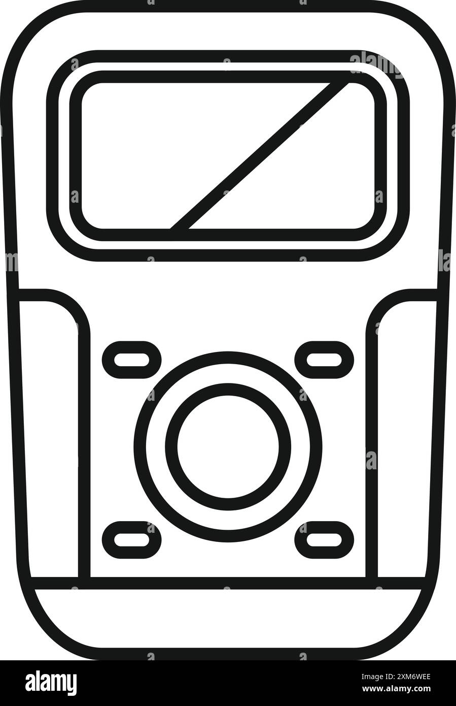 Einfaches Symbol für ein elektrisches Messgerät, das den Stromverbrauch im Haushalt misst Stock Vektor