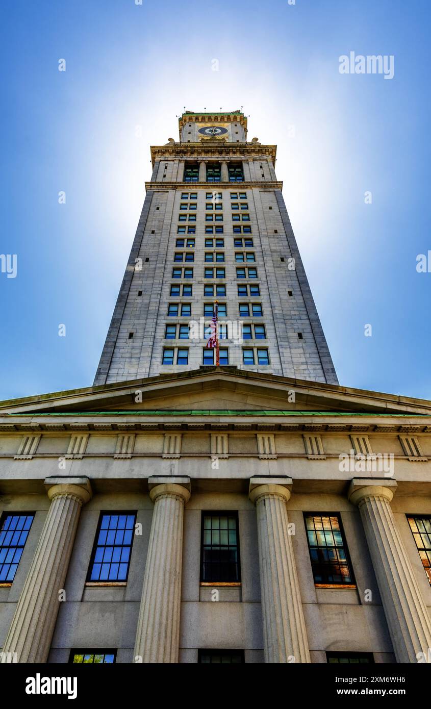Boston, Massachusetts, USA – 24. Mai 2024: Das Custom House in Boston wurde im 17. Jahrhundert gegründet und stand in mehreren Teilen am Ufer Stockfoto