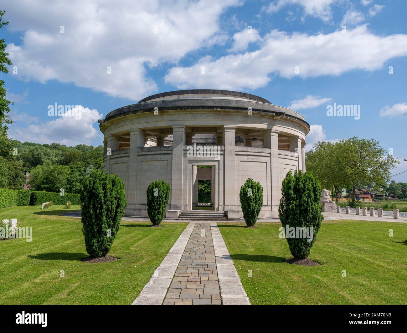 Berks Cemetery Extension und Ploegsteert Memorial to the Vermissten Stockfoto